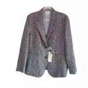 Uniqlo Ines De La Fressange Wool Plaid Blazer acadSize XXL NWT