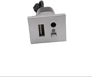 YAKATGVGYS Car USB for Slot Input Adapter Cable USB Interface Socket Button Fit for Ford Fit for Focus 2 Mk2 2009 2010 2011 Automotive switches and relays(Silver)