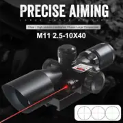 Hunting Red/Green Dot Sight Adjustable Riflescope 10X 40 Optics Laser 20mm Rail