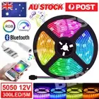5050 RGB LED Strip Lights IP65 Waterproof 5M 300 LEDs 12V + Bluetooth Controller