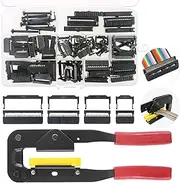 Keadic 49 Pieces FC-10 16 20 26 Pin Female Header IDC Cable Connector 2.54mm Pitch with IDC Crimp Tool, for Flat Ribbon Cable and IDC Connectors