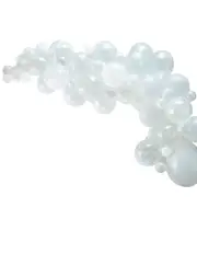 Deluxe White 70 Latex Balloons Arch Kit