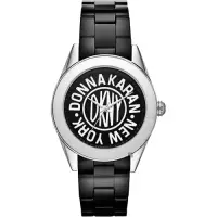 在飛比找Yahoo奇摩購物中心優惠-DKNY 紐約時尚25週年全球限量陶瓷手錶-黑/36mm N