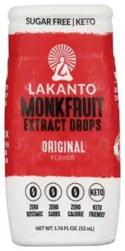Sugar Free Liquid Monk Fruit Extract Sweetener Original Flavor, Certified Keto,