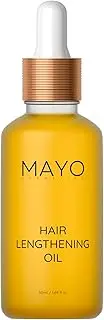 Mayo Hair Lengthening Oil, Promotes Hair Length, Enrich with Rosemary Oil, Avocado and Argan Oil, Enhances Hair Texture Shine and Scalp Health