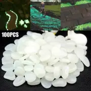 200x White Luminous Stones Luminous Pebbles Decoration Noctilucent Garden S Z2V6