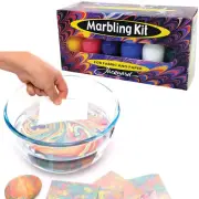 NEW! Jacquard Marbling Craft Kit for Fabric & Paper Includes Paints