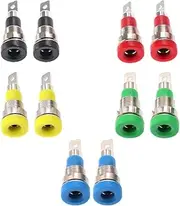 2/10Pcs Banana Socket Jack, 4mm Banana Plug Speaker Plug Banana Coupling Post Connector Panel Mounting for Audio Studios, Broadcasting Stations, 5 Colors