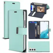 Goospery Apple iPhone SE 2022 Rich Diary Wallet Flip Case Leather Card Slots Magnetic Cover (Aqua)