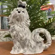 Blue Sky Clayworks Shih Tzu Black And White Ceramic Teapot BRAND NEW