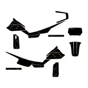 TW200 Graphic Kit Retro Black/Brown TW 200 Graphics 87-23
