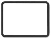 Quartet Contour Frame Board - 24" Width X 18" Height - Melamine Surface - Black