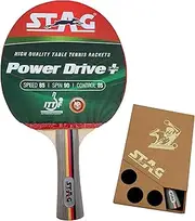 Power Drive plus Table Tennis Racquet with Wooden case 174 grams Intermediate ITTF Approved Rubber (Multicolor)