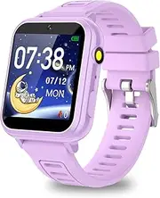 Retysaz Kids Smart Watch,24 Game Smart Watch for Kids, Fashion Smartwatches for Children 3-14 Great Gifts to Girls Boys (Purple)