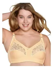 [Naturana] Supportive Soft Cup Wirefree Cotton Bra in Beige
