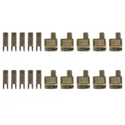 10Sets Zipper Repair Kits, #3 Retainers Box & Insertion Pins, Bronze Tone