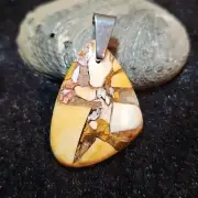 TNT: Brecciated Australian Mookaite Jasper Freeform Stone Cabochon Pendant OOAK!