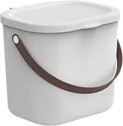 Rotho Babydesign Nappy Pail Yuma - Odour-Proof Nappy bin Made of Recycled Plastic, hygienic & Environmentally Friendly - with lid & Carrying Handle, Space-Saving & Easy to Clean, Ideal for Baby Rooms