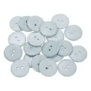 20pcs Resin Sewing Button, 25mm (1-inch) 2 Holes Round Craft Buttons, Gray