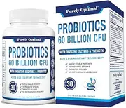 Premium Probiotics 60 Billion CFU w/ Organic Prebiotics & Digestive Enzymes; Dr. Formulated Probiotics for Men & Women; Shelf Stable Acidophilus Probiotic Supplement, Patented Delay Release Capsules
