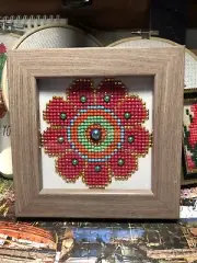 finished Flower diamond painting Framed