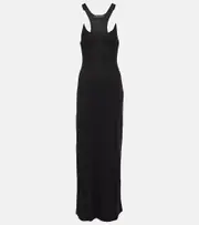 [Y/Project] Y/Project Ribbed-knit cotton maxi dress AU 14 black