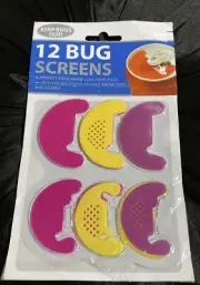 BNIP BULK LOT OF 12 BUG DRINK CANS SCREENS PROTECT YOUR SOFT DRINK OR BEER CANS