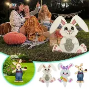 Easter Decoration Outdoor Wooden Rabbit Decoration Garden For Easter Decoration