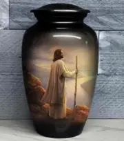 10" Jesus Cremation Urn For Human Ashes Funeral Ensures Durability For Male Urn