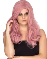 Glamour Deluxe Ashes of Roses Pink Long Wavy Wig