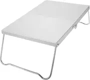 Kisangel Portable Mini Folding Beach Table Small Lightweight Aluminum Outdoor Picnic Table with Heat Resistant Top Easy Setup Compact Handbag for Camping Hiking BBQ Travel