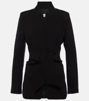 [Max Mara] Max Mara Belted cady blazer UK 2 black