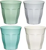 Colourworks Melamine Plastic Cups, Set of 4 Picnic Mugs, 280ml, Classic Colour