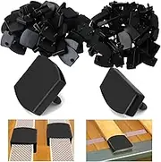 YOUNGSAY Pack of 60 Plastic Slatted Frame Brackets, 40 for Side and 20 for Centre, Reusable, Black Plastic Bed Slat Holder, Inner Dimensions 55 x 9 mm
