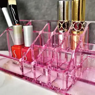 【美的空間】口紅化妝品壓克力收納盒-粉色 (9折)