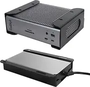 Under Desk Holder for Thunderbolt 4 Dock/Thunderbolt 3 Dock and Power Cable, Under Desk Iron Storage Rack for TS4 / TS3 Plus, No Drill, Easy Install with All Hardware Included