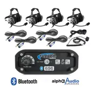 Rugged Radios RRP696 4 Place Offroad Intercom Kit Cables Headsets Push to Talks