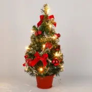 Mini Pre-lit Christmas Tree With LED Lights Xmas Tabletop Home Gift Ornament