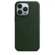 Leather Phone Case For Iphone 13 Pro Leather Case With Magsafe Sequoia Green
