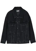 Agolde Wayne Distressed Denim Jacket - Black - M (UK12 / M) M (UK12 / M)
