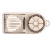 E01 3PCS Multifunctional Egg Slicer 2 In 1 Egg Cutter Stainless Steel Fruit Slicer for Strawberriestomatoskiwis Dragon Fruit
