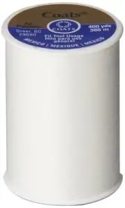 All Purpose Thread 400 Yards White (ONE spool of yarn)