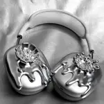 現貨【耳機保護套】PROJECTX啞光金屬液態電異鍍形耳機保護殼 適用於AIRPODSMAX裝置 藝術裝飾 潮酷 蘋果頭