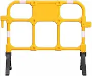 Expandable Barricade Portable Traffic Crowd Control Barriers, Temporary Roadblock Fence for Commercial/Bus Station/Shopping Centers, Road Safety Signs - 80cm Height (Size : 1pcs)