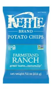New Kettle Brand Farmstand Ranch Gluten Free Kettle Potato Chip 7.5oz