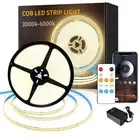 COB LED Strip Lights 3000K 65.6FT DC 24V Dimmable Warm White Flexible LED Tap...