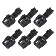 6Pcs Nylon Cord End Tips Zipper Pull Cord Stopper Ends Lock (18x18mm, Black)