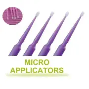 100Pcs Dental Disposable Micro Tooth Applicators Brushes Fine Tips Purple 1.5mm