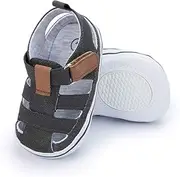 [KIDSUN] Baby Boy Girl Sandals Infant Summer Beach Shoes Premium Soft Non Slip Rubber Sole Closed Toe Outdoor Prewalker First Walker Shoes