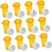 Outanaya 12Pcs Reusable Medication Vials Organizer Travel Friendly Small Empty Bottles for Capsules and Personal Use Durable Storage Case for Medications and Small Items